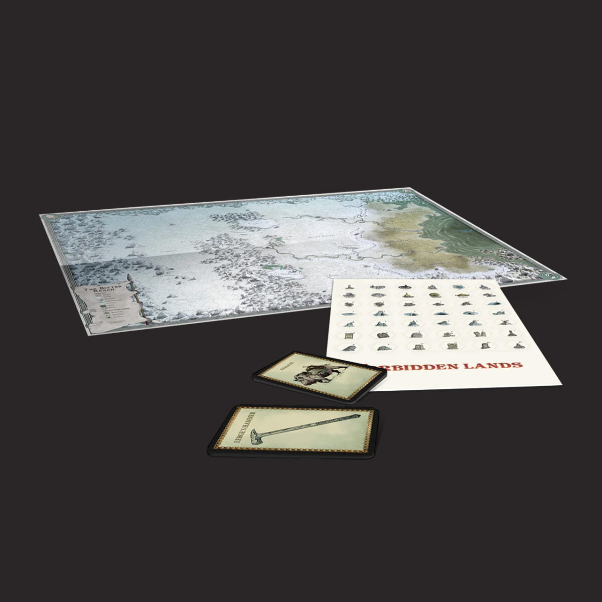 Forbidden Lands The Bitter Reach Map and Cards Pack