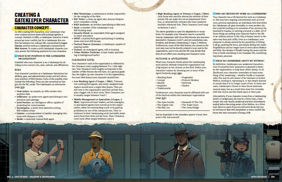 City of Mist Shadows and Showdowns