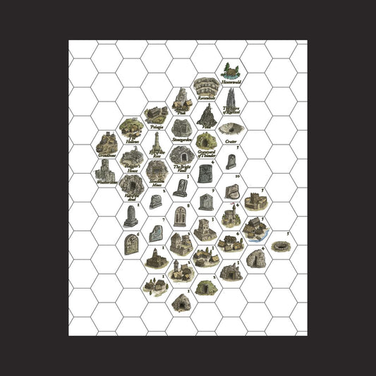 Forbidden Lands Map and Sticker Set